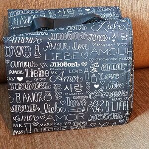 Mary Kay Love print roll up travel makeup bag